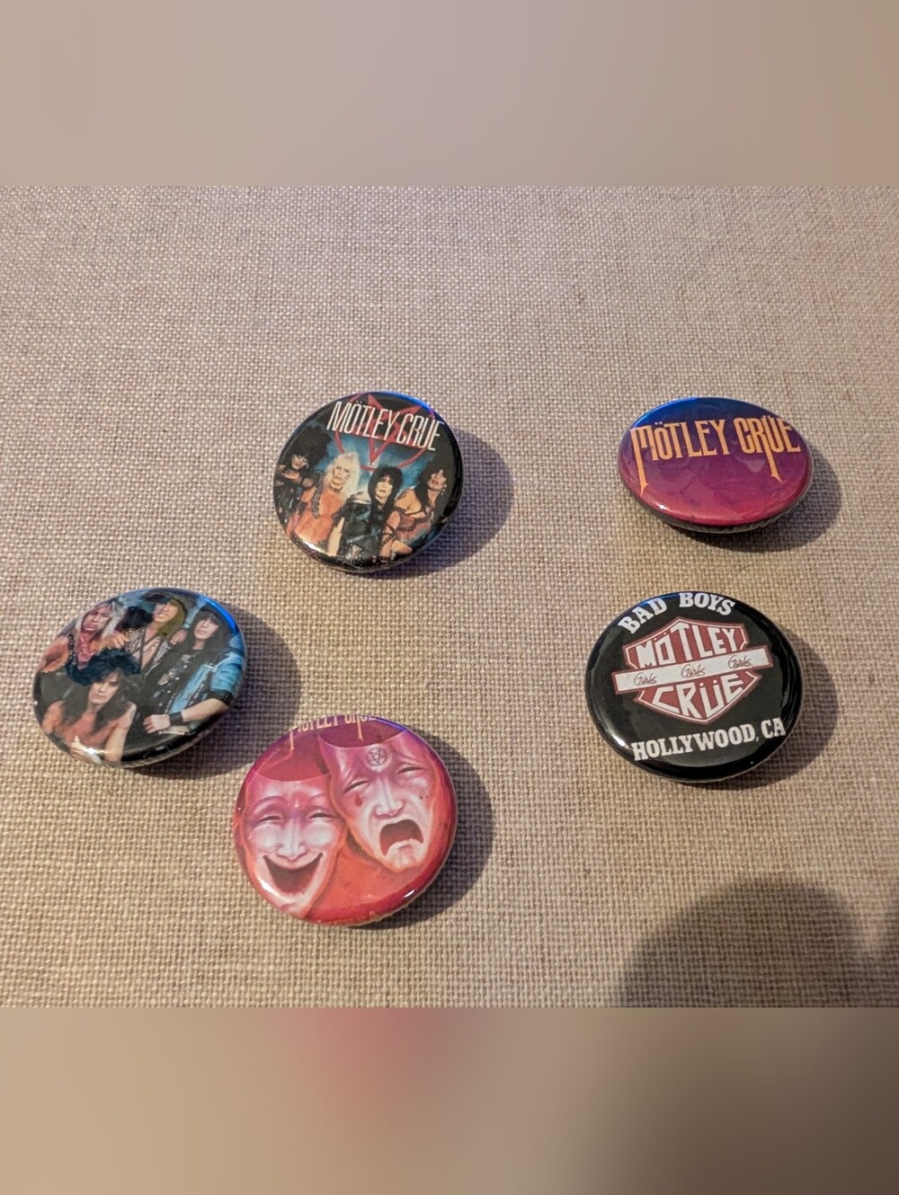 Motley Crue Button Pin Set